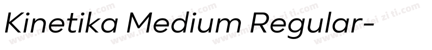 Kinetika Medium Regular字体转换